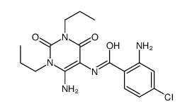 Benzamide,2-amino-N-(6-amino-1,2,3,4-tetrahydro-2,4-dioxo-1,3-dipropyl-5-pyrimidinyl)-4-chloro-结构式