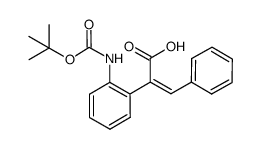 (Z)-2-(2-tert-butoxycarbonylamino-phenyl)-3-phenyl-acrylic acid结构式