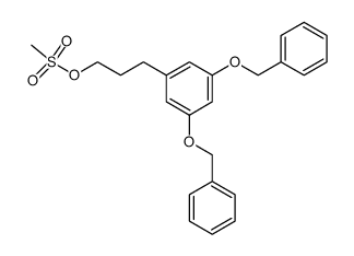 3-(3,5-dibenzyloxyphenyl)-1-methanesulphonyloxypropane结构式