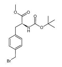 N-tert-butyloxycarbonyl-L-(p-bromomethyl)phenylalanine methyl ester结构式