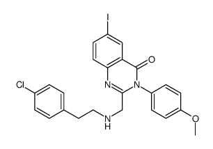 2-[[2-(4-chlorophenyl)ethylamino]methyl]-6-iodo-3-(4-methoxyphenyl)quinazolin-4-one结构式