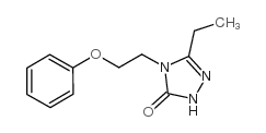 5-乙基-4-(2-苯氧基乙基)-2H-1,2,4-三氮唑-3(4H)-酮结构式
