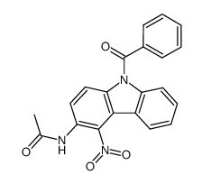 acetylamino-3 benzoyl-9 nitro-4 carbazole结构式