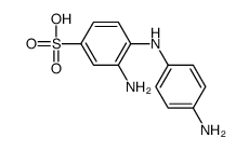 3-amino-4-(p-aminoanilino)benzenesulphonic acid Structure