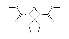 (+-)-3,3-diethyl-oxetane-2r,4t-dicarboxylic acid dimethyl ester Structure