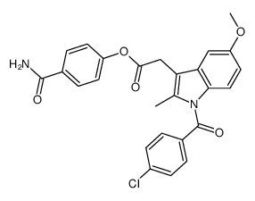 4-carbamoylphenyl-2-[1-(4-chlorobenzoyl)-5-methoxy-2-methyl-indol-3-yl]-acetate Structure