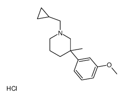 1-Cyclopropylmethyl-3-(3-methoxy-phenyl)-3-methyl-piperidine; hydrochloride结构式