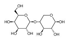 O-β-D-galactopyranosyl-(1-4)-β-D-xylopyranose结构式