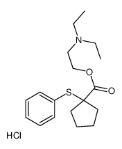 2-(diethylamino)ethyl 1-phenylsulfanylcyclopentane-1-carboxylate,hydrochloride结构式