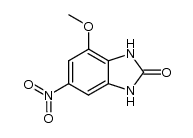 4-methoxy-6-nitro-1,3-dihydro-benzimidazol-2-one结构式