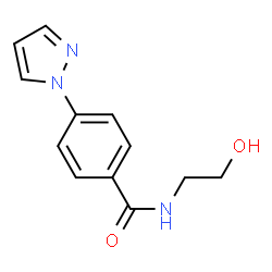 N-(2-hydroxyethyl)-4-(1H-pyrazol-1-yl)benzenecarboxamide Structure