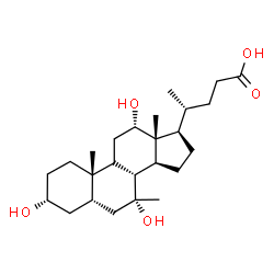 (R)-4-((3R,5S,7R,8R,9S,10S,12S,13R,14S,17R)-3,7,12-三羟基-7,10,13-三甲基十六氢-1H-环戊二烯并[a]菲-17-基)戊酸结构式