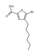 2-bromo-4-hexylthiophene-2-carboxylic acid Structure