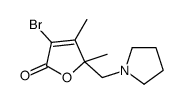3-bromo-4,5-dimethyl-5-(pyrrolidin-1-ylmethyl)furan-2-one Structure
