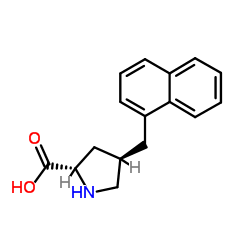 (2S,4R)-4-(naphthalen-1-ylmethyl)pyrrolidine-2-carboxylic acid结构式