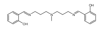 2-([[3-(3-methyl[3-[(2-hydrobenzylidene)amino]propyl]amino)propyl]imino]methyl)phenol Structure