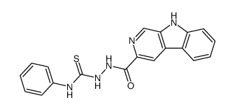 1-<3-(9H-pyrido<3,4-b>indolyl)>-carboxyl-4-phenyl thiosemicarbazide结构式