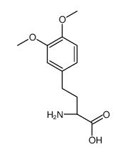 (2S)-2-amino-4-(3,4-dimethoxyphenyl)butanoic acid结构式