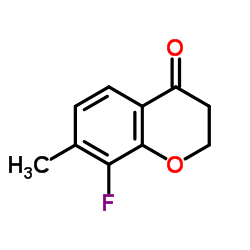 8-Fluoro-7-methyl-2,3-dihydro-4H-chromen-4-one结构式