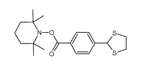 4-[1,3]dithiolan-2-yl-benzoic acid 2,2,6,6-tetramethylpiperidin-1-yl ester Structure