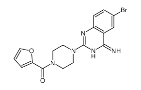[4-(4-Amino-6-bromo-2-quinazolinyl)-1-piperazinyl]-2-furanylmethanone Structure