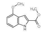 4-甲氧吲哚-2-羧酸甲脂结构式