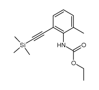 ethyl (2-methyl-6-((trimethylsilyl)ethynyl)phenyl)carbamate Structure