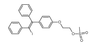 1,2-diphenyl-2-iodo-1-[4-(2-methanesulfonyloxyethoxy)phenyl]ethylene结构式