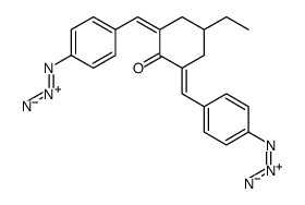 (2E,6E)-2,6-bis[(4-azidophenyl)methylidene]-4-ethylcyclohexan-1-one结构式