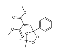 dimethyl 2-((5,5-dimethyl-3-phenyl-1,2,4-trioxolan-3-yl)methylene)malonate Structure