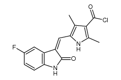 (Z)-5-((5-fluoro-2-oxoindolin-3-ylidene)Methyl)-2,4-dimethyl-1H-pyrrole-3-carbonyl chloride Structure