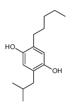 2-(2-methylpropyl)-5-pentylbenzene-1,4-diol结构式
