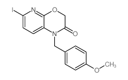 6-碘-1-(4-甲氧基苄基)-1H-吡啶并-[2,3-b][1,4]噁嗪-2(3h)-酮结构式