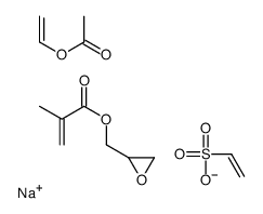 sodium,ethenesulfonate,ethenyl acetate,oxiran-2-ylmethyl 2-methylprop-2-enoate Structure