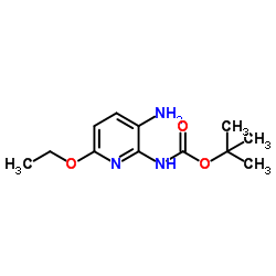 2-Methyl-2-propanyl (3-amino-6-ethoxy-2-pyridinyl)carbamate Structure