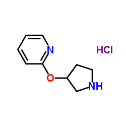 2-(3-Pyrrolidinyloxy)pyridine hydrochloride (1:1) Structure