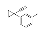 1-(3-methylphenyl)cyclopropane-1-carbonitrile结构式