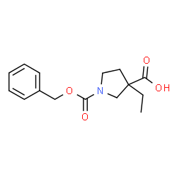 1-Benzyl 3-ethyl pyrrolidine-1,3-dicarboxylate Structure