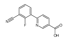 6-(3-cyano-2-fluorophenyl)pyridine-3-carboxylic acid结构式