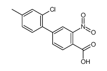 4-(2-chloro-4-methylphenyl)-2-nitrobenzoic acid结构式