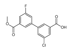 3-chloro-5-(3-fluoro-5-methoxycarbonylphenyl)benzoic acid结构式