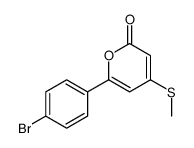 6-(4-bromophenyl)-4-methylsulfanylpyran-2-one Structure