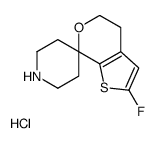 2-fluorospiro[4,5-dihydrothieno[2,3-c]pyran-7,4'-piperidine],hydrochloride结构式