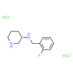 (S)-N-[(2-Fluorophenyl)methyl]piperidin-3-amine dihydrochloride结构式