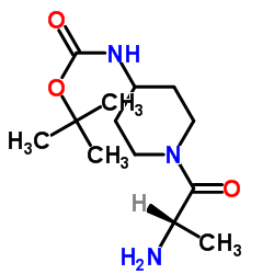 2-Methyl-2-propanyl (1-alanyl-4-piperidinyl)carbamate结构式