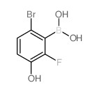 2-Fluoro-3-hydroxy-6-bromophenylboronic acid structure