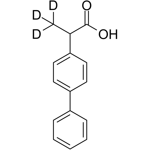 2-([1,1'-Biphenyl]-4-yl)propanoic acid-d3 Structure