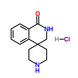 2,3-Dihydro-1H-spiro[isoquinoline-4,4'-piperidin]-1-one hydrochloride (1:1)结构式