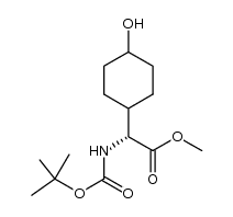 methyl (R)-2-(tert-butoxycarbonylamino)-2-(4-hydroxycyclohexyl)acetate Structure