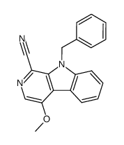 9-benzyl-1-cyano-4-methoxy-β-carboline结构式